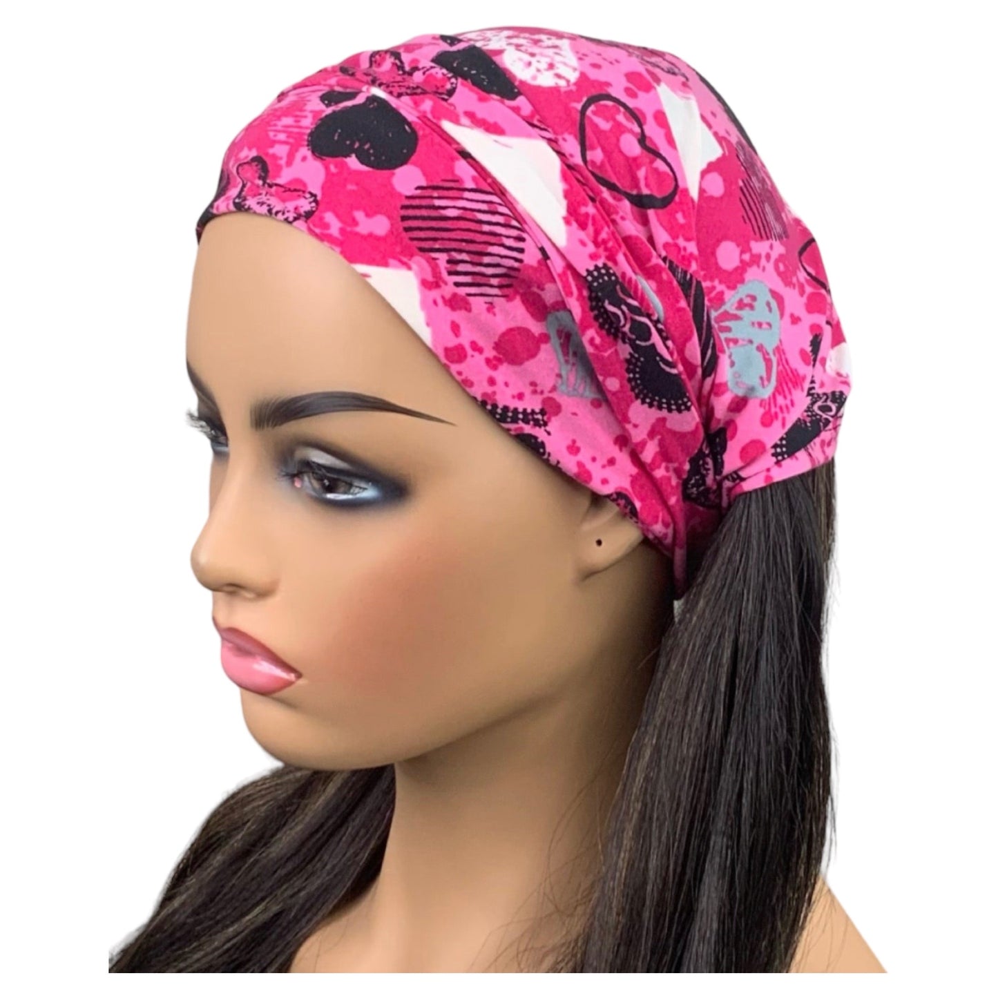 Pink Heart Big Band Hair Bandeau