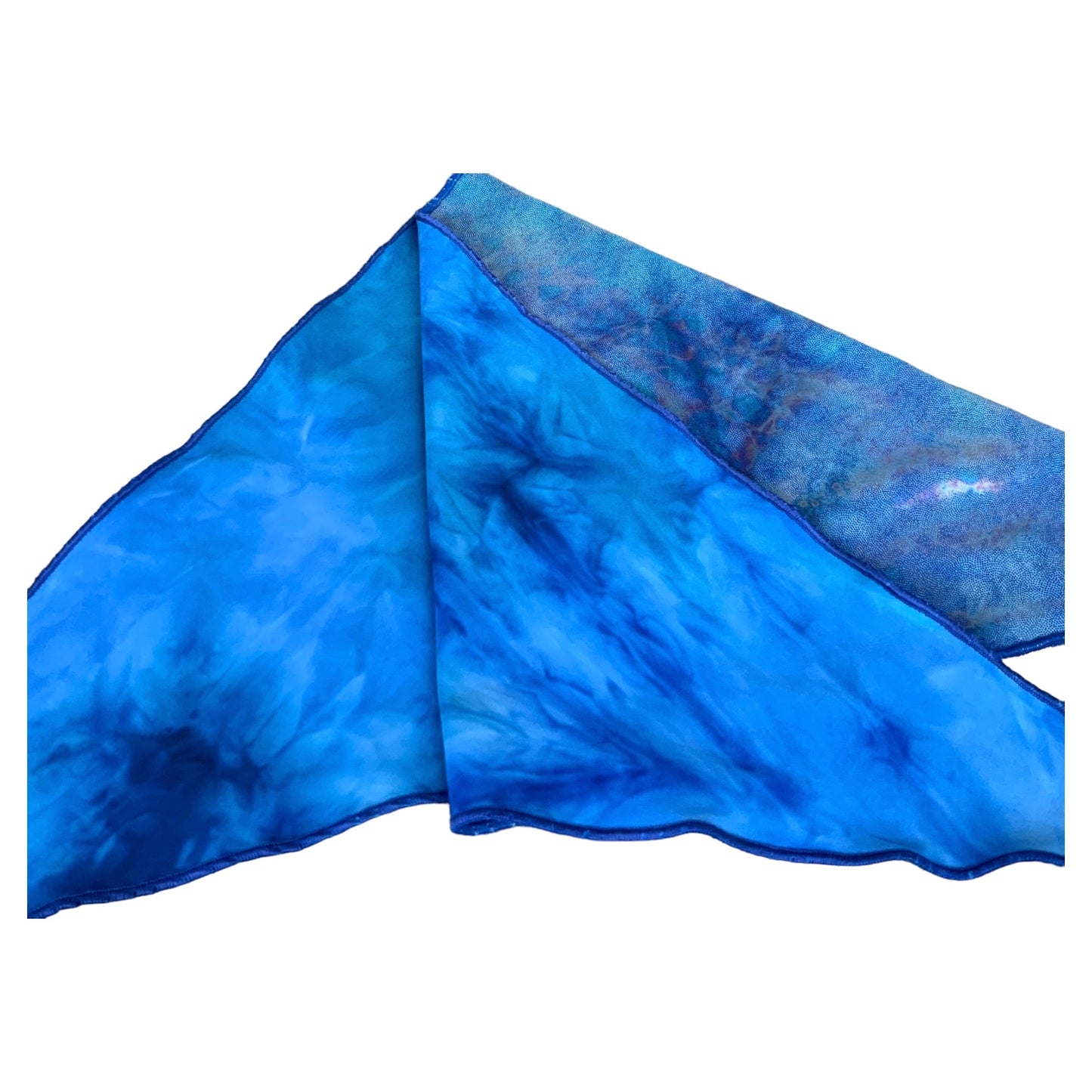 Blue Iridescent Stretch Bandana Scarf