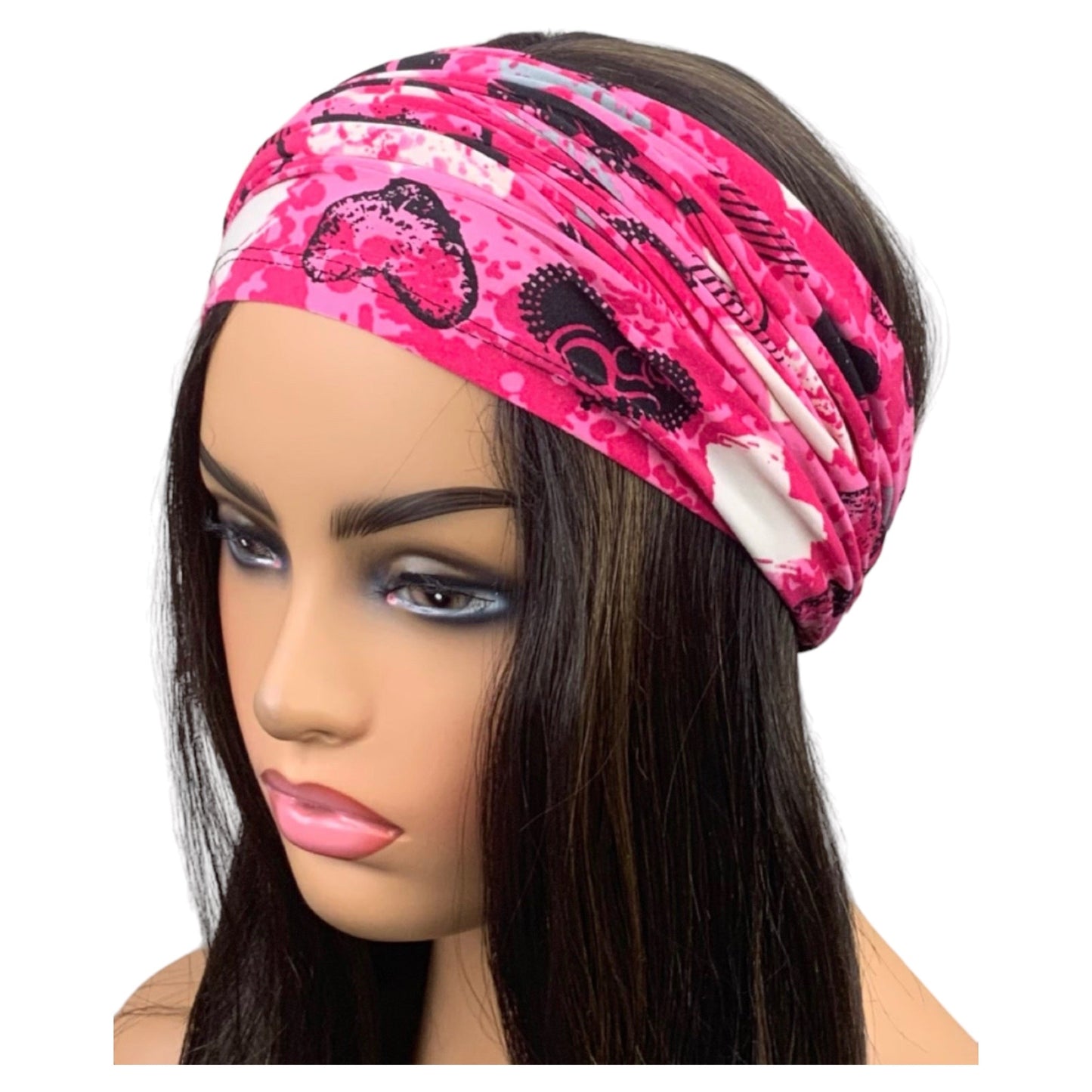 Pink Heart Big Band Hair Bandeau