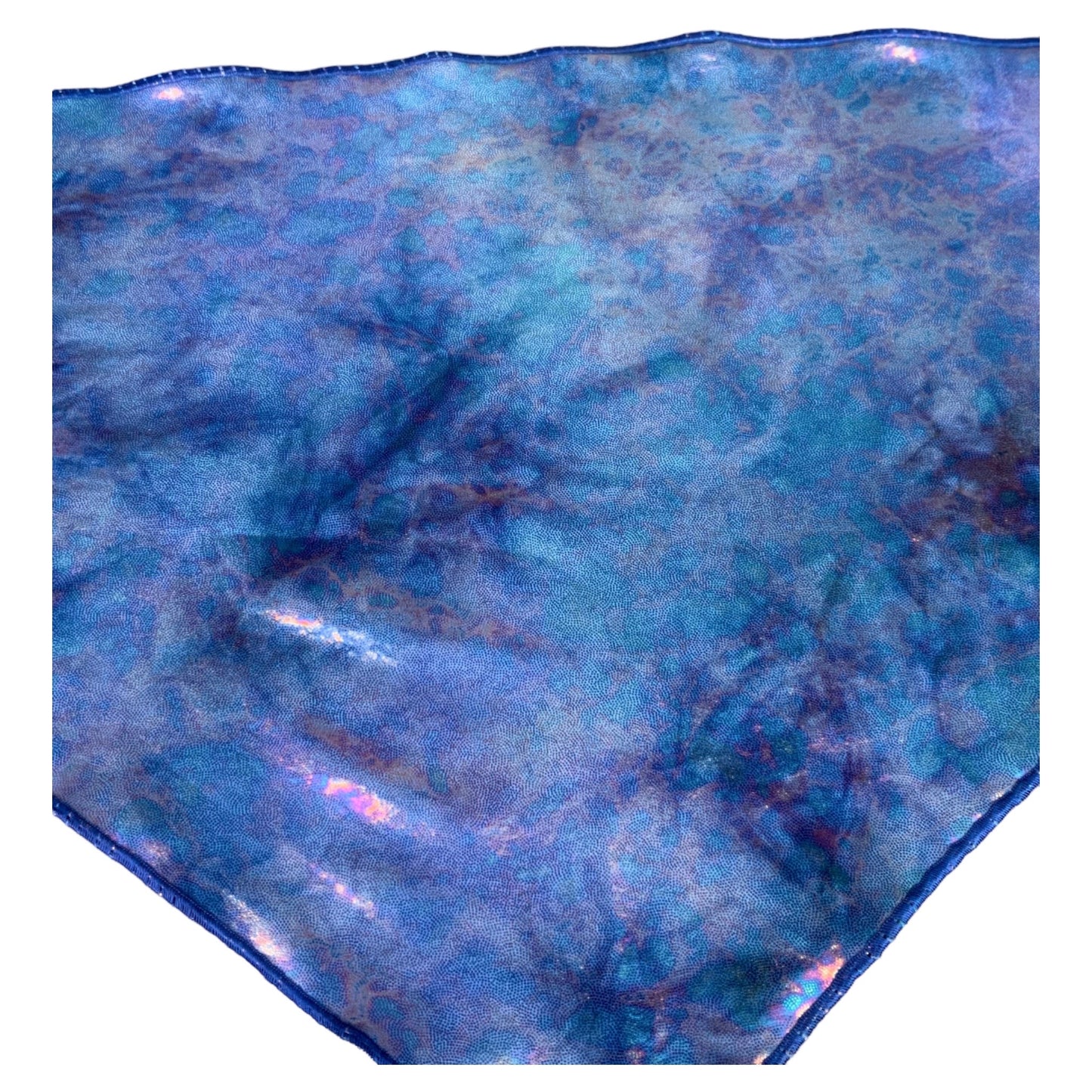 Blue Iridescent Stretch Bandana Scarf