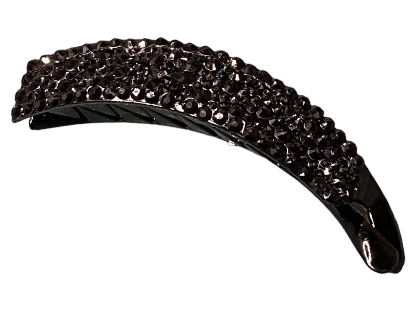 Black Rhinestone Banana Clip