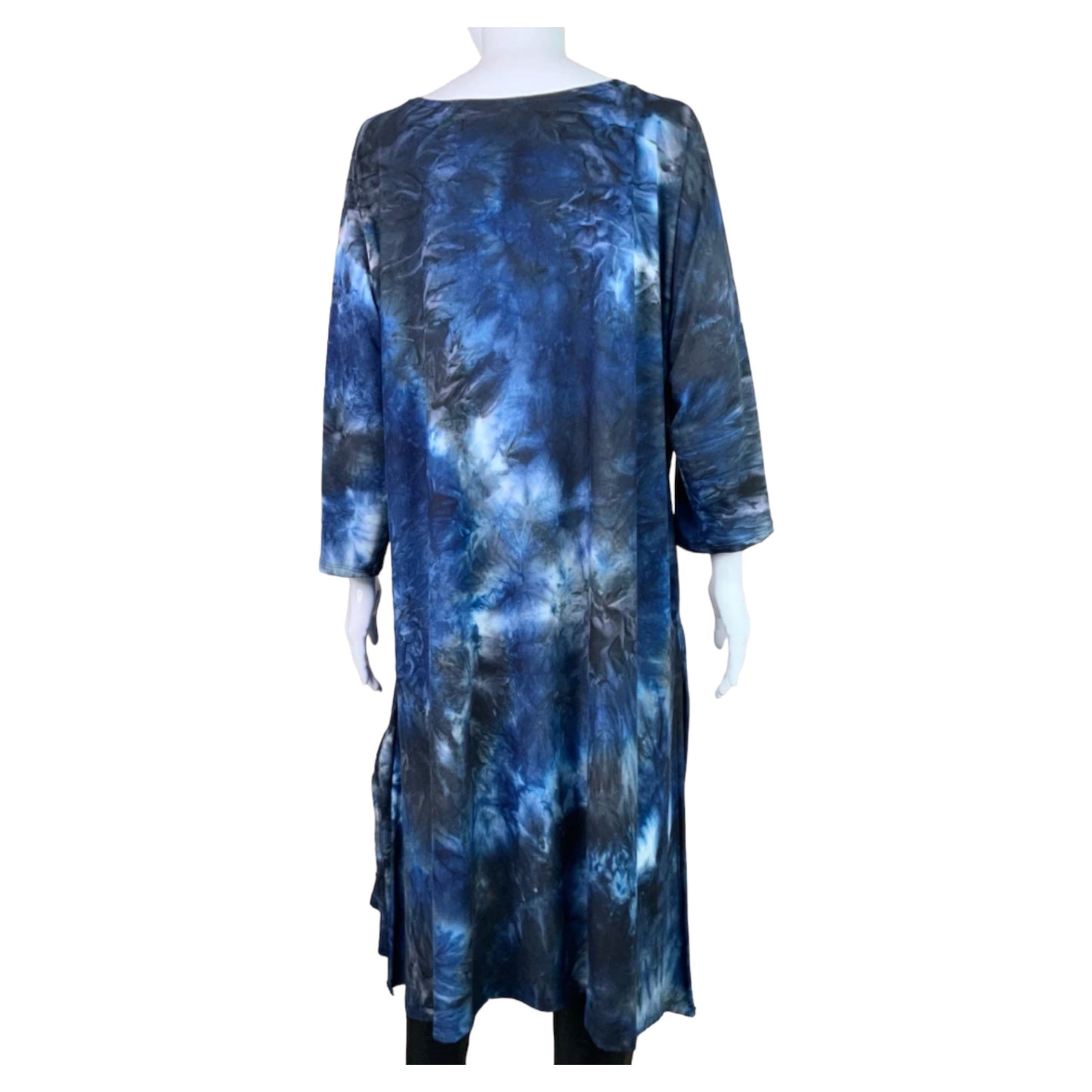 Blue Tie Dye Long Kimono