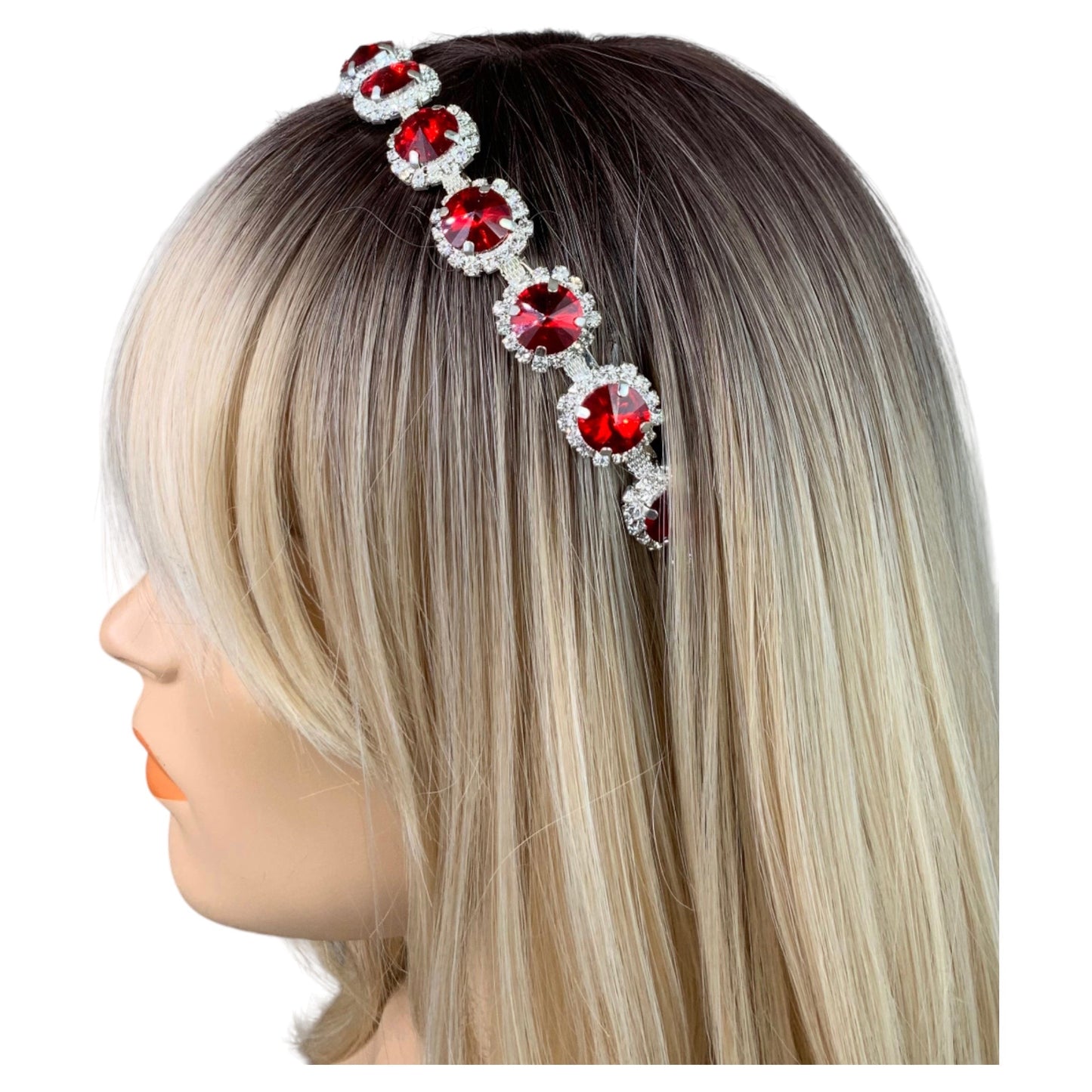 Red Crystal Rhinestone Headband