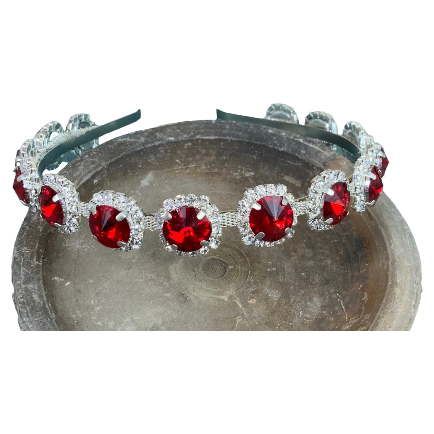 Red Crystal Rhinestone Headband