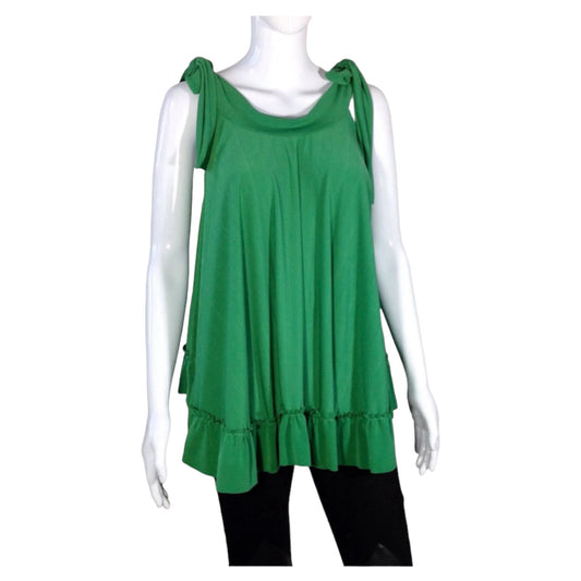 Green Ruffle Convertible Tank Top